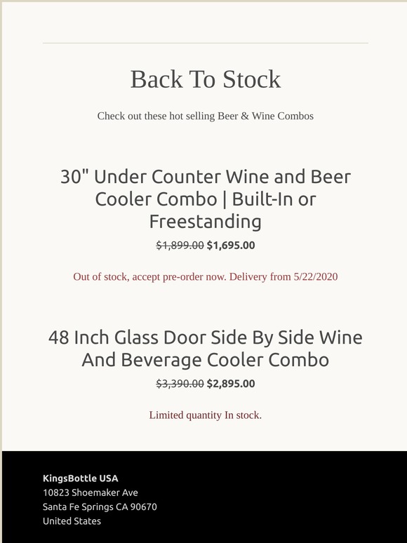 Check out these hot selling Beer & Wine Combos