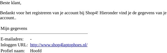 Shop4 Elektronica & Accessoires B.V.: New profile notification