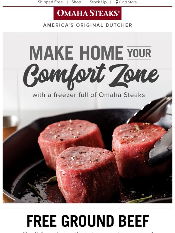 Omaha Steaks True Story FREE GROUND BEEF Today Only! Milled