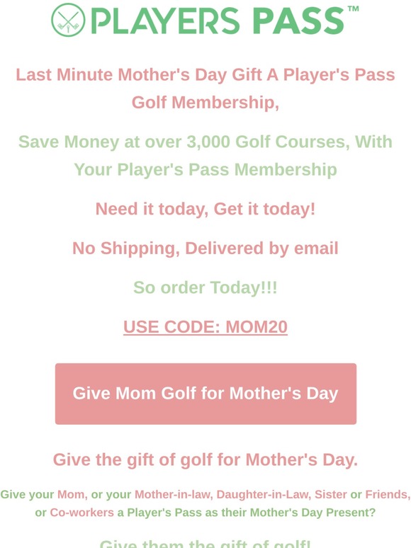 Friend Mother's Day Golf Special?