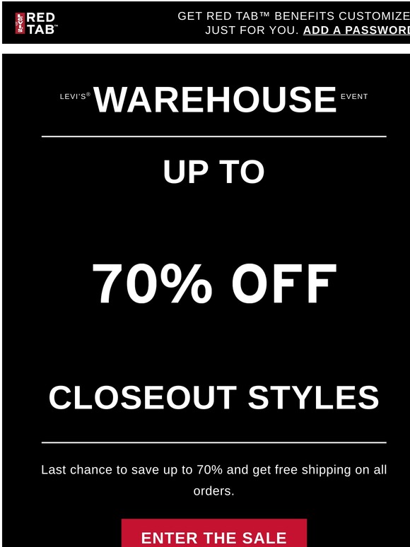 levis closeout sale