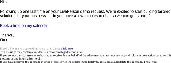 Still need a LivePerson demo