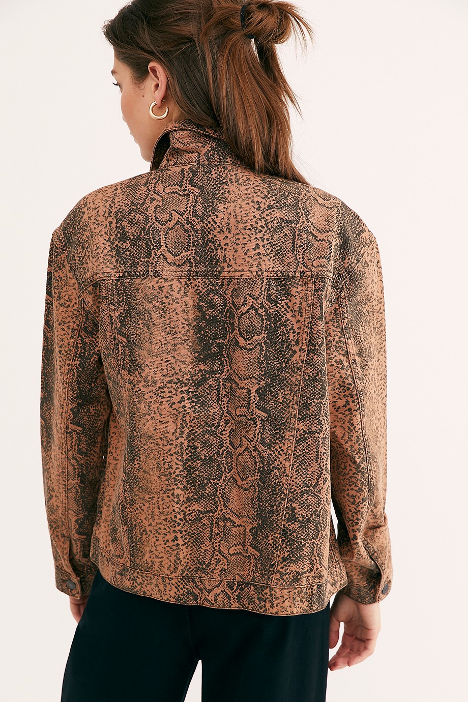 free people snake trucker jacket