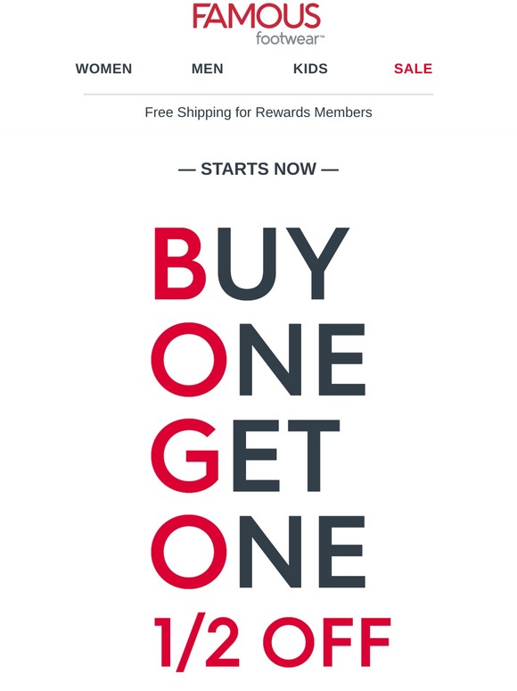Famous Footwear BOGO 1/2 off alert 👏 👏 👏 Milled