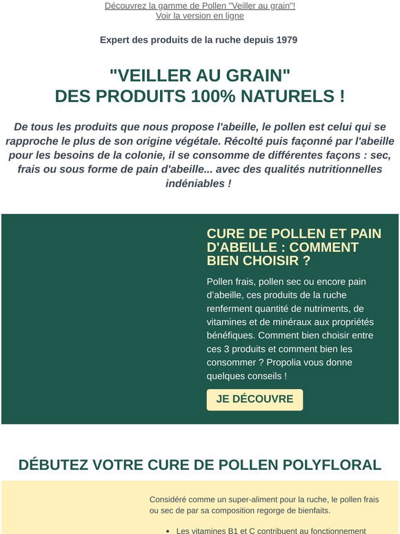 Cure de pollen et pain d'abeille : comment bien choisir ?