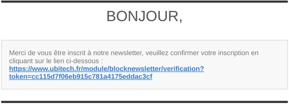 E-mail de vérification