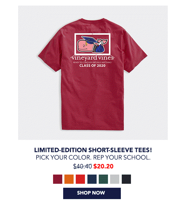 vineyard vines class of 2020 shirt