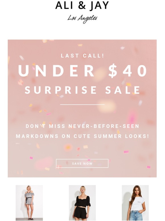 FINAL HOURS of the under $40 sale!