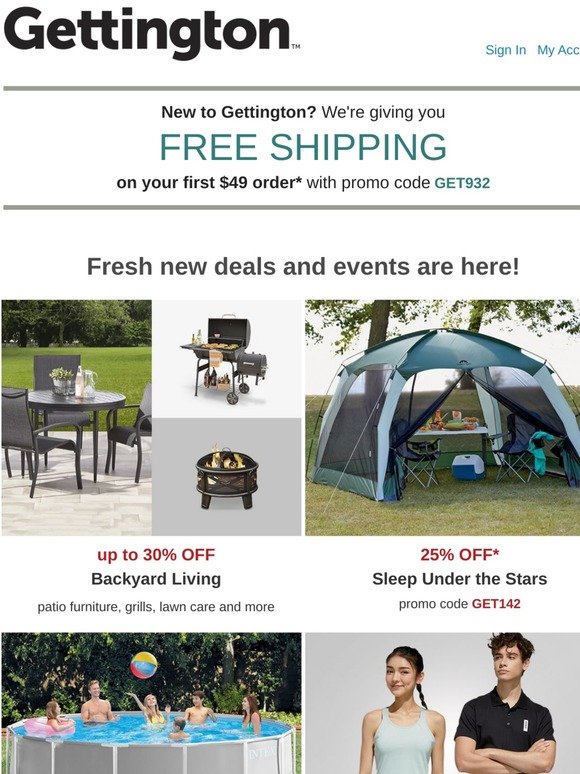 Up to 30% OFF patio furniture, grills, lawn care and more.