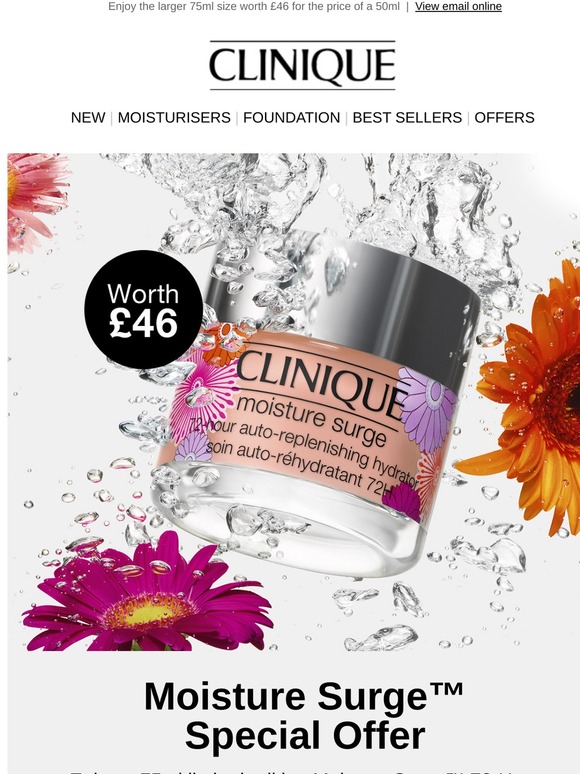 Clinique UK Special Offer Limited Edition Moisture Surge 75ml For