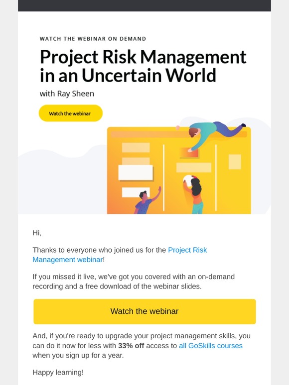 Goskills Watch The Project Risk Management Webinar On Demand Milled