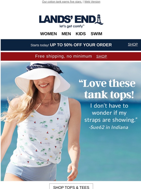 Land's End Starts today! Up to 50 off your ENTIRE order + free
