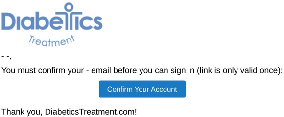 Please confirm your DiabeticsTreatment.com account