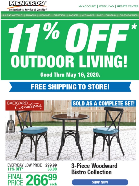 Menards Spark Great Conversation With Trendy New Patio Furniture! Milled