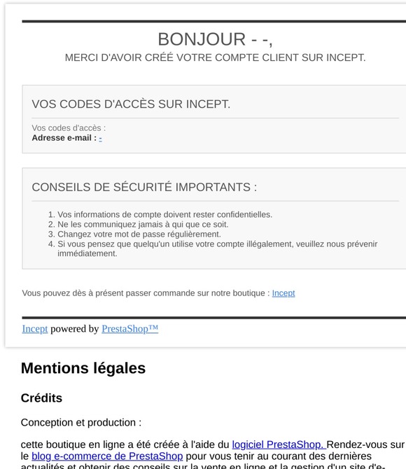 [Incept] Bienvenue !