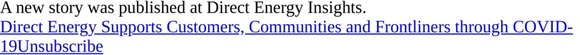 Direct Energy Online Media Center news alerts
