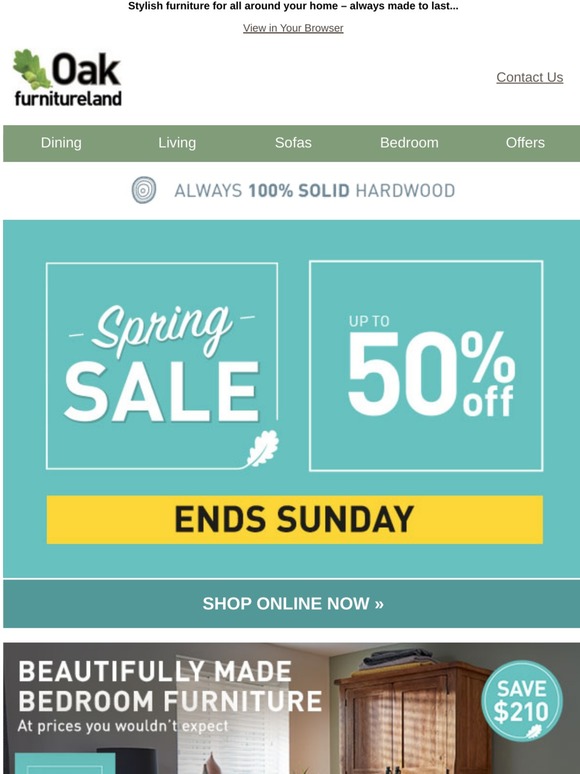 Final days to save in our Spring Sale!