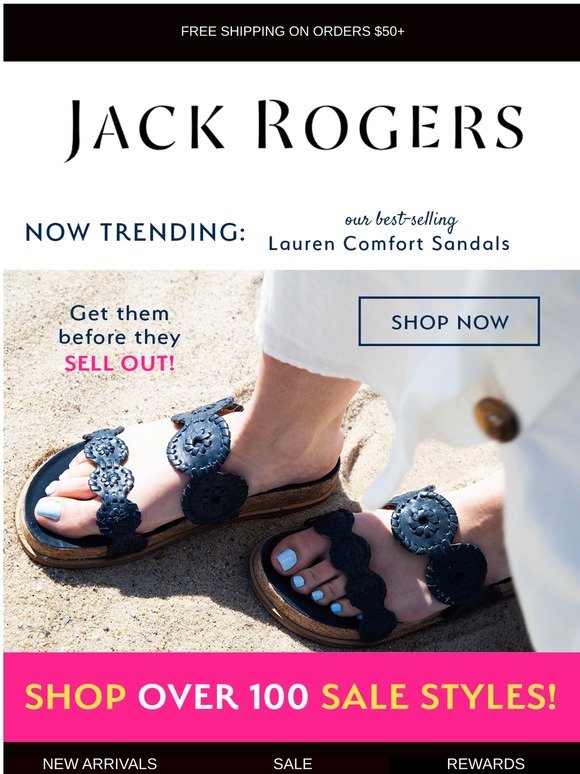 Jack Rogers: Get Comfy | Lauren Comfort Sandals | Milled