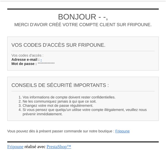 [Fripoune] Bienvenue !