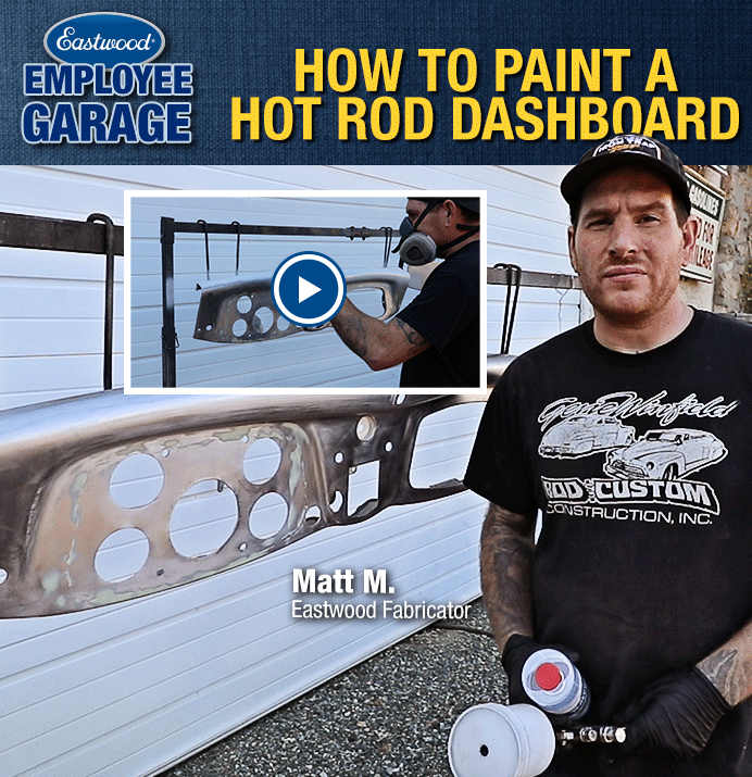 The Eastwood Company 🔧Employee's Garage How to Paint a HOT ROD Dashboard Milled
