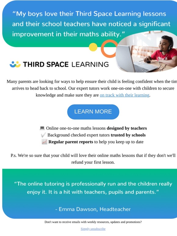 "Teachers have noticed a significant improvement in their maths ability"