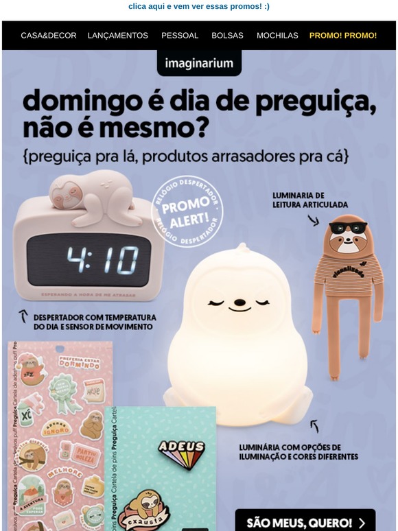 imaginarium despertador preguiça