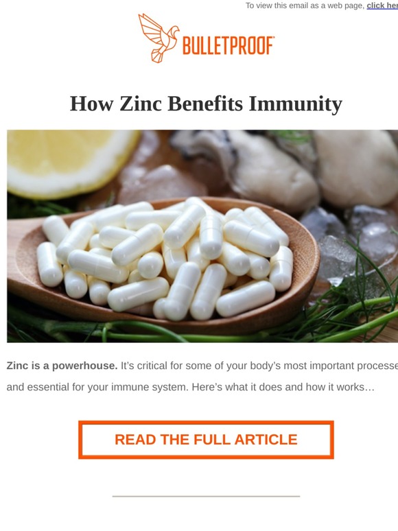 Bulletproof How Zinc Benefits Immunity Milled