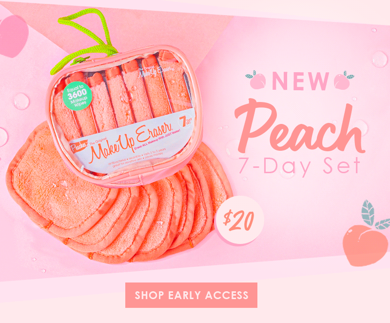makeup eraser peach set