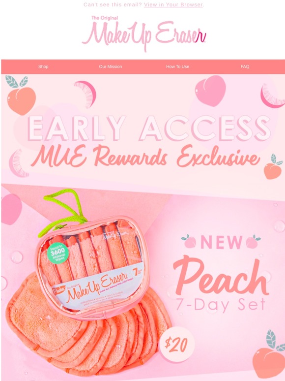 makeup eraser peach set