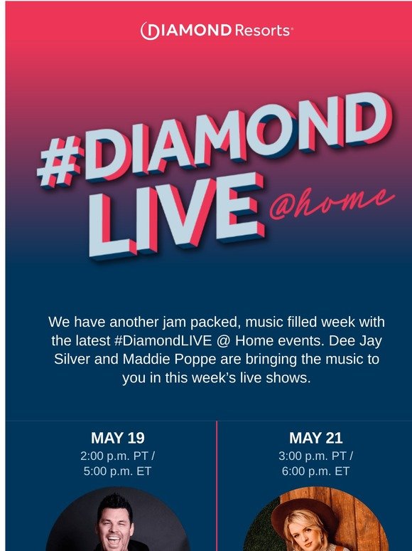 Ready for More #DiamondLIVE @ Home This Week?