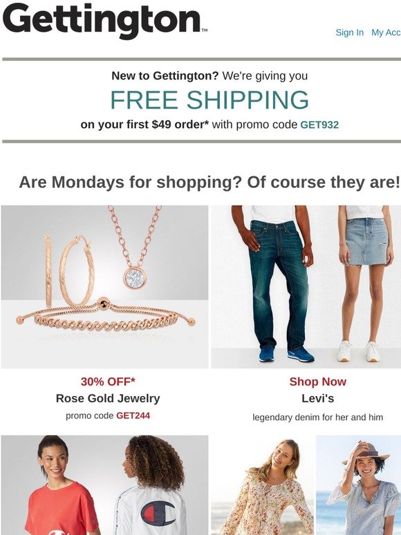 30% OFF glamorous rose gold jewelry!