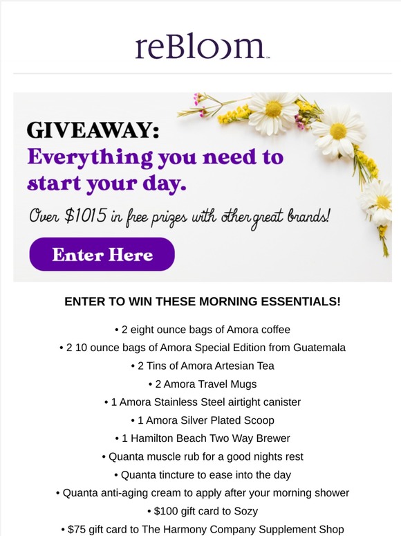 Win these AM essentials to make your mornings better!