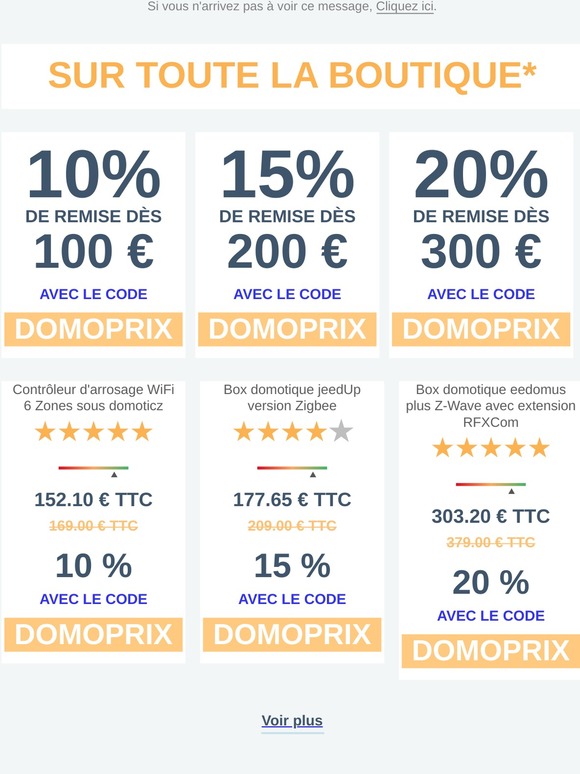 Des grosses remises, des petits prix ! Jusqu'à 20% de remise 🤩