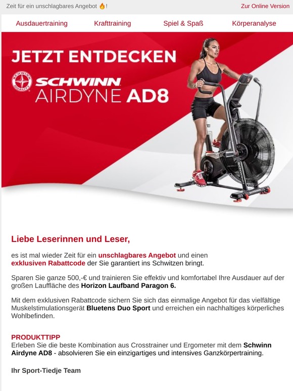 Angebote, die Sie ins Schwitzen bringen 💦