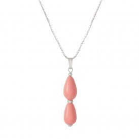 Duet Coral and Shell Pearl Necklace 