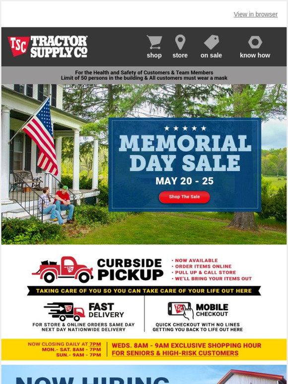 Tractor Supply Company Shop the Memorial Day Sale, May 2025 Milled