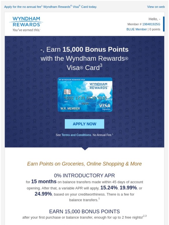 Earn 15,000 Bonus Points Now for up to 2 Free Nights Later