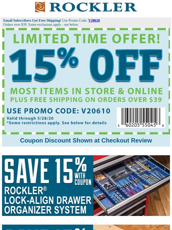 Rockler Get Your Shop Set Up And Save Milled