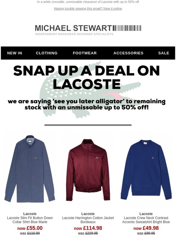 lacoste sweatshirt clearance
