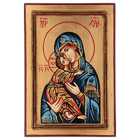 Icona Madre di Dio di Vladimir serigrafia 18x20 cm