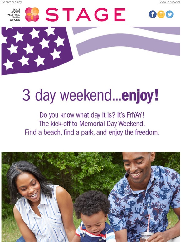 Memorial Day Weekend is here!