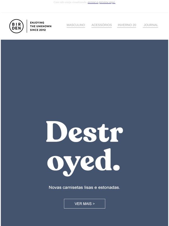 Destroyed Edition | Novas T-shirts lisas premium