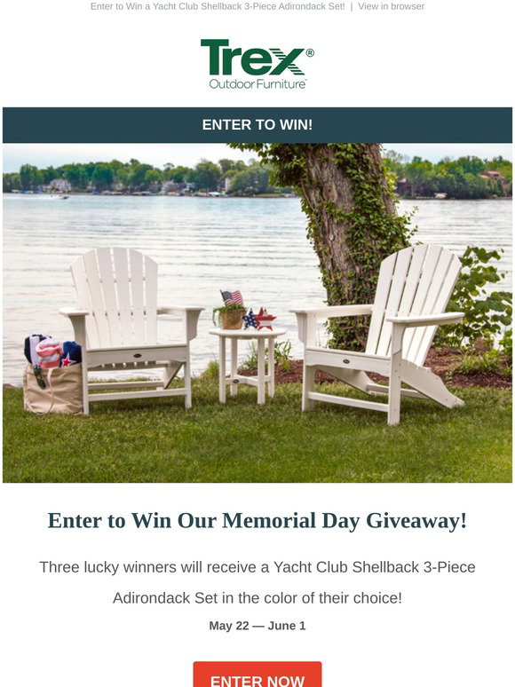 Trex Outdoor Furniture Memorial Day GIVEAWAY! Milled