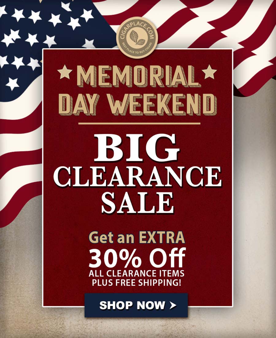 Cigar Place Extra 30 Off Memorial Day Weekend Big Clearance Sale Free Shipping Milled