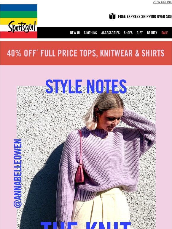 sportsgirl logo jumper