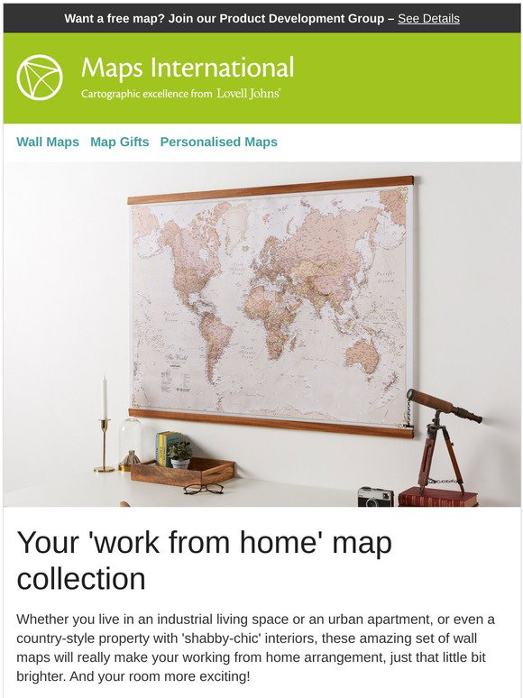 Maps International: Your Very Own Work From Home Map Collection 🙌 | Milled