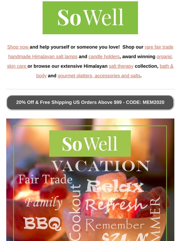 Celebrate Summer So Well With Our Memorial Day Sale!