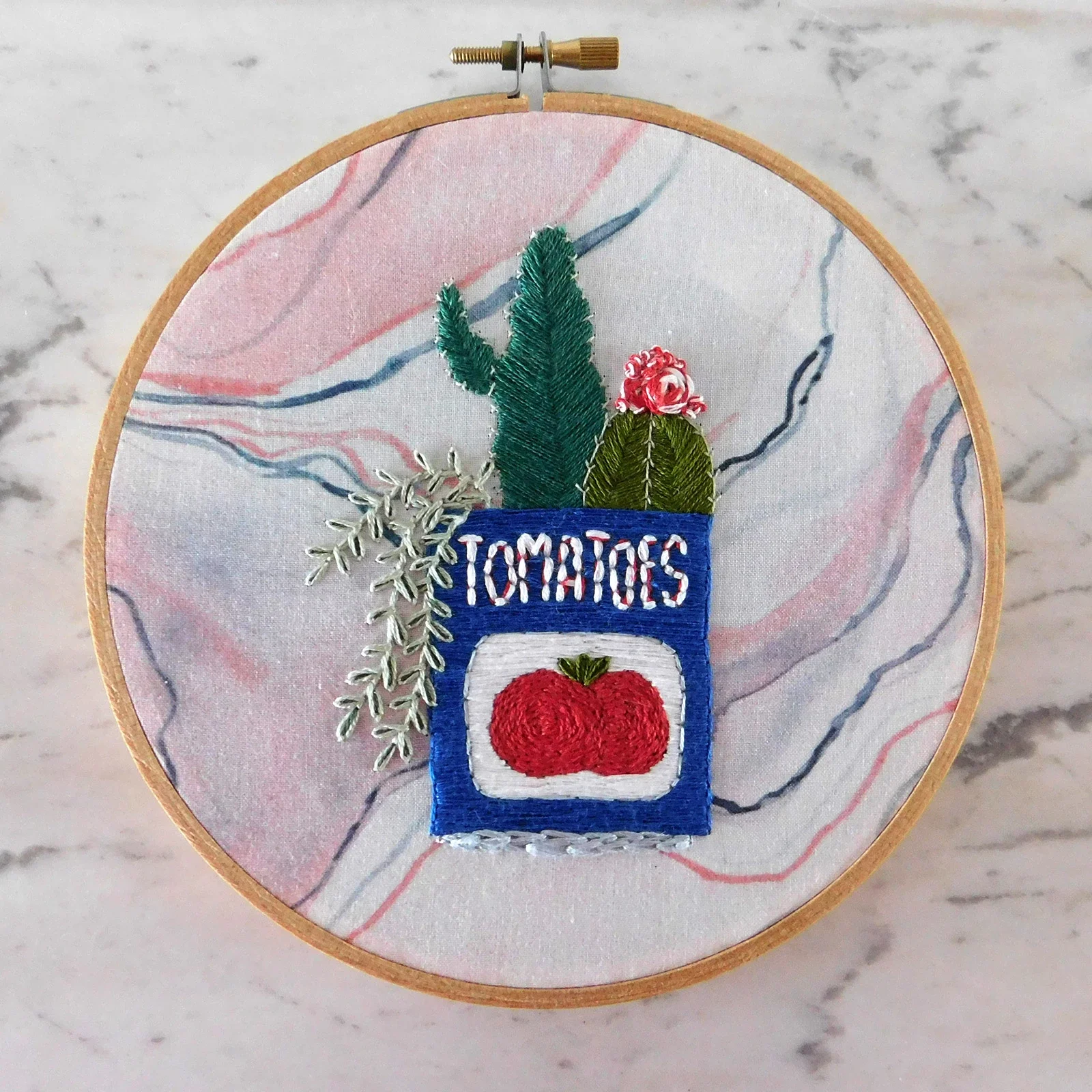 Image of Embroidery Kit -- Modern Cactus and Succulent Design