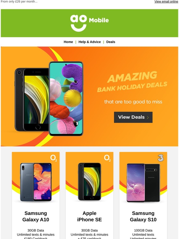 Amazing Bank Holiday Deals have landed!