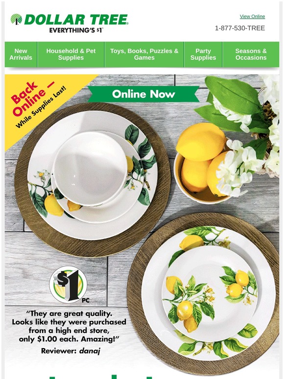 lemon plates dollar tree